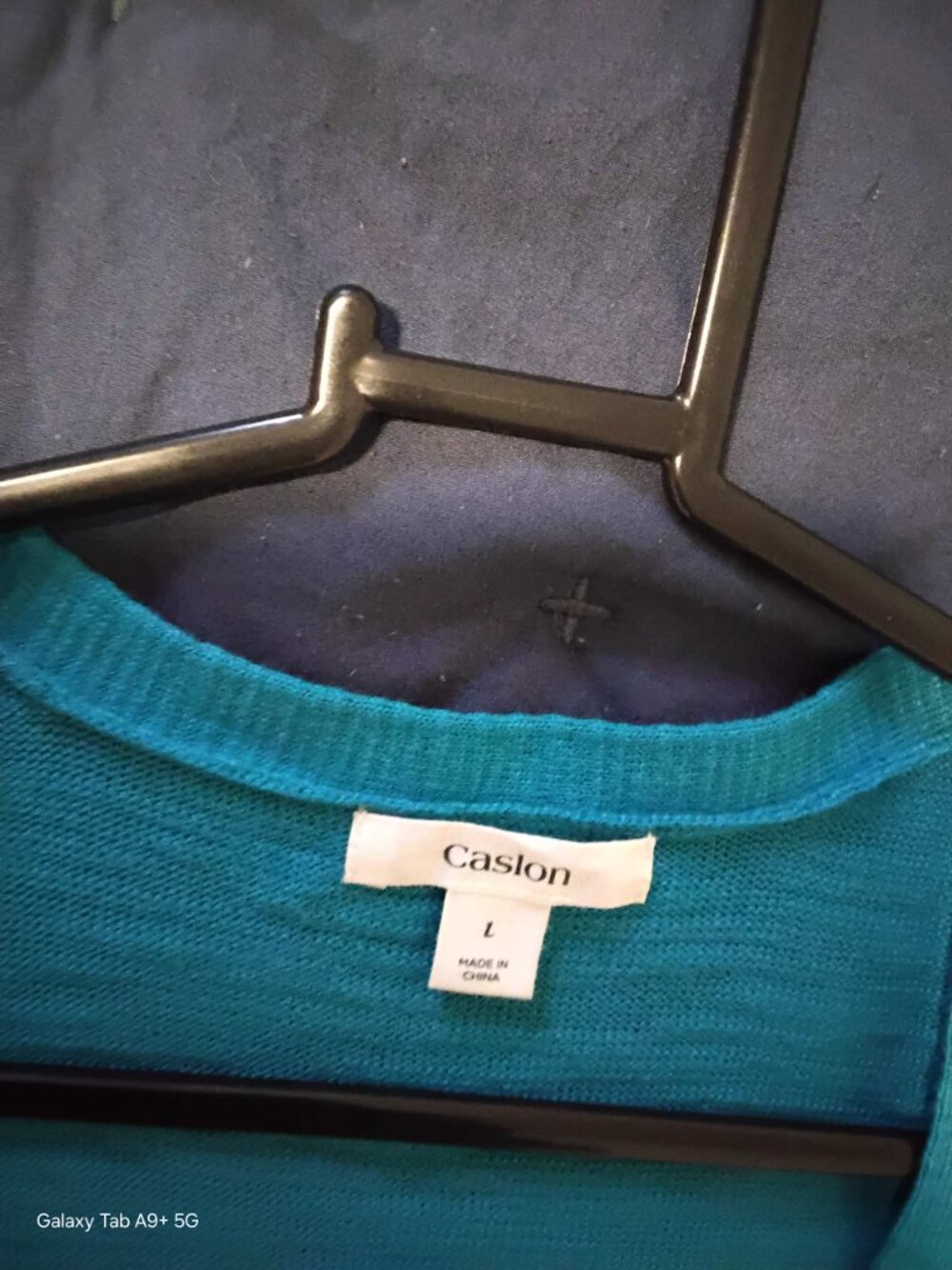 Calson Women's Teal Open Front Cardigan Sweater - Picture 5 of 5